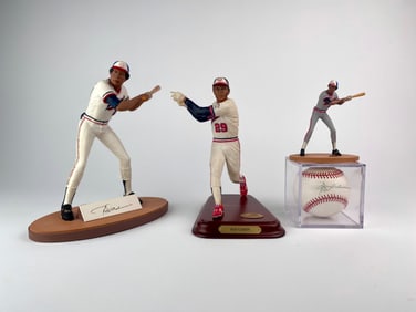 Rod Carew Autograph and Figurine Set