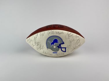 1993 Detroit Lions Team-Issued Printed-Signature Football