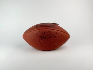 John Elway Signed Official Wilson NFL Football with Original Tags