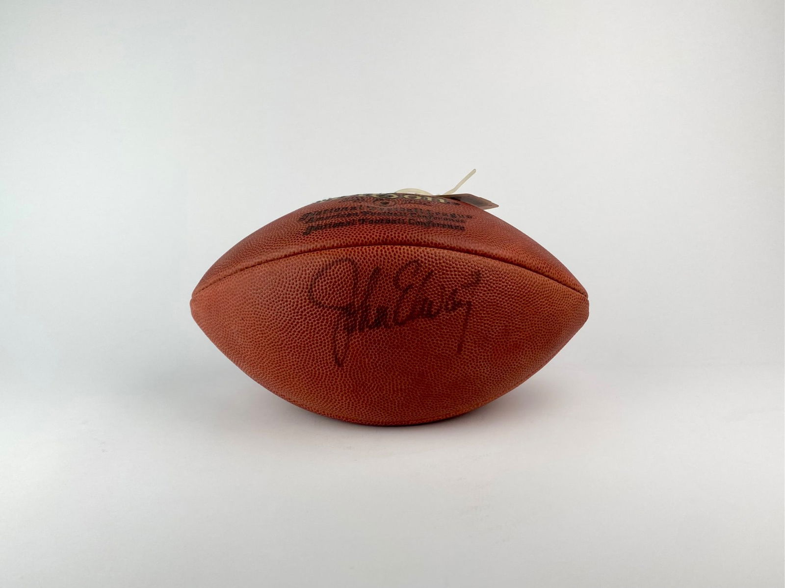 John Elway Signed Official Wilson NFL Football with Original Tags (1 of 9)
