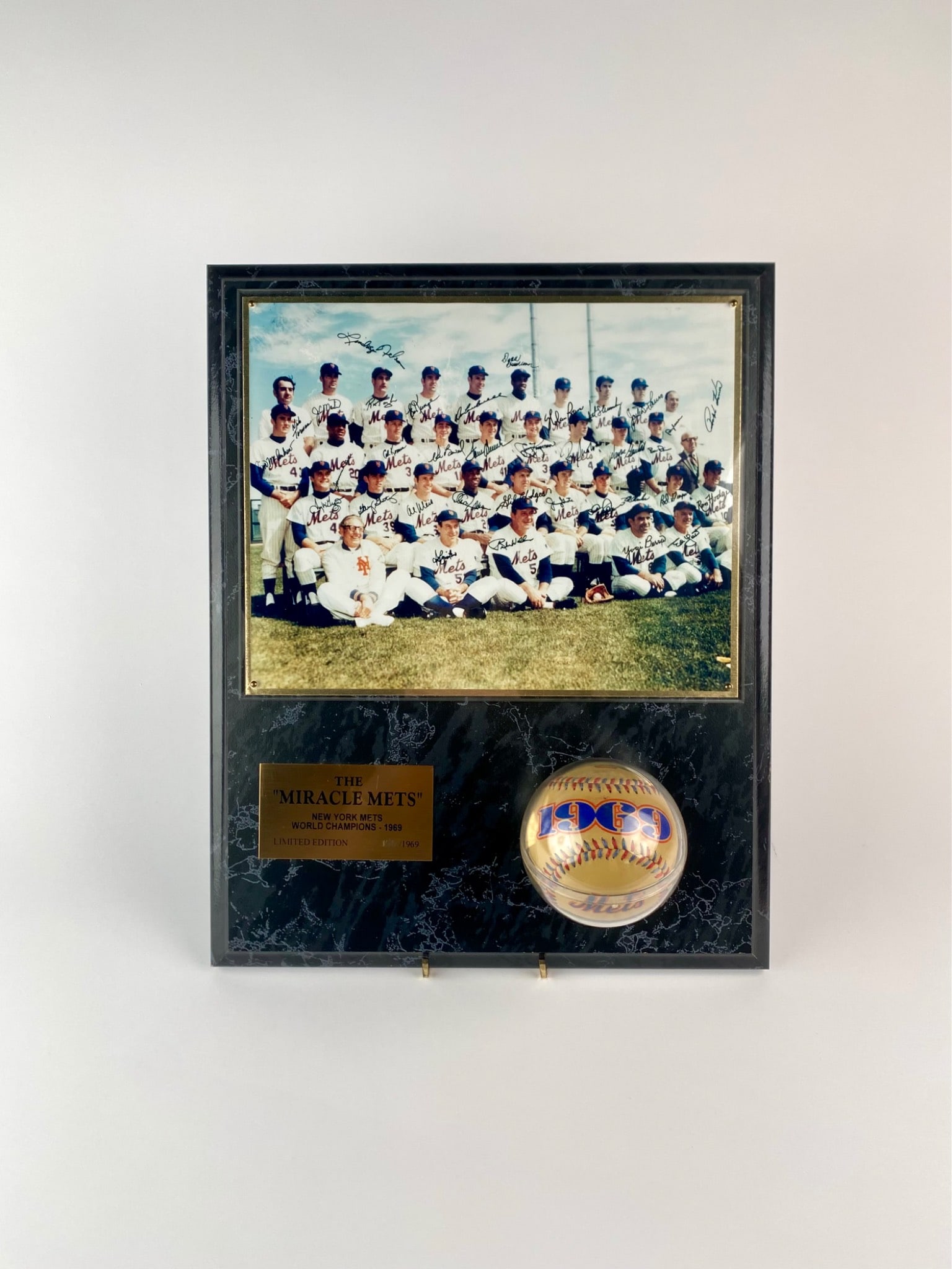 1969 New York Mets Miracle Mets Limited Edition Plaque with Team Image and Ball (1 of 8)