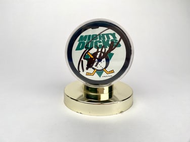 Todd Ewen Autographed Mighty Ducks Hockey Puck