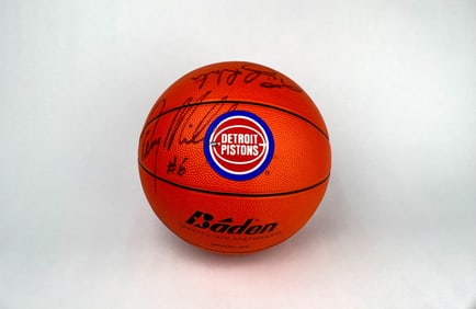 Detroit Pistons 1994-95 Team Signed Basketball (8 Signatures)