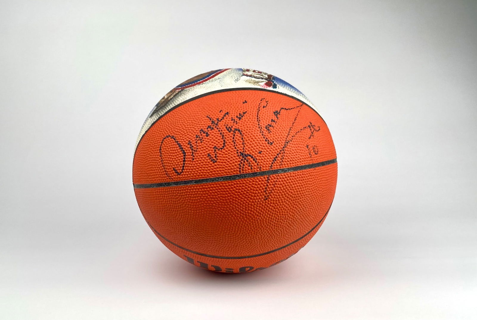 Dennis Rodman Signed Detroit Pistons Portrait Basketball (1 of 6)