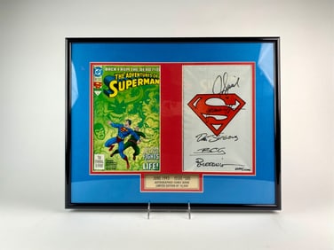 Framed Adventures of Superman #500 Signed Comic Display