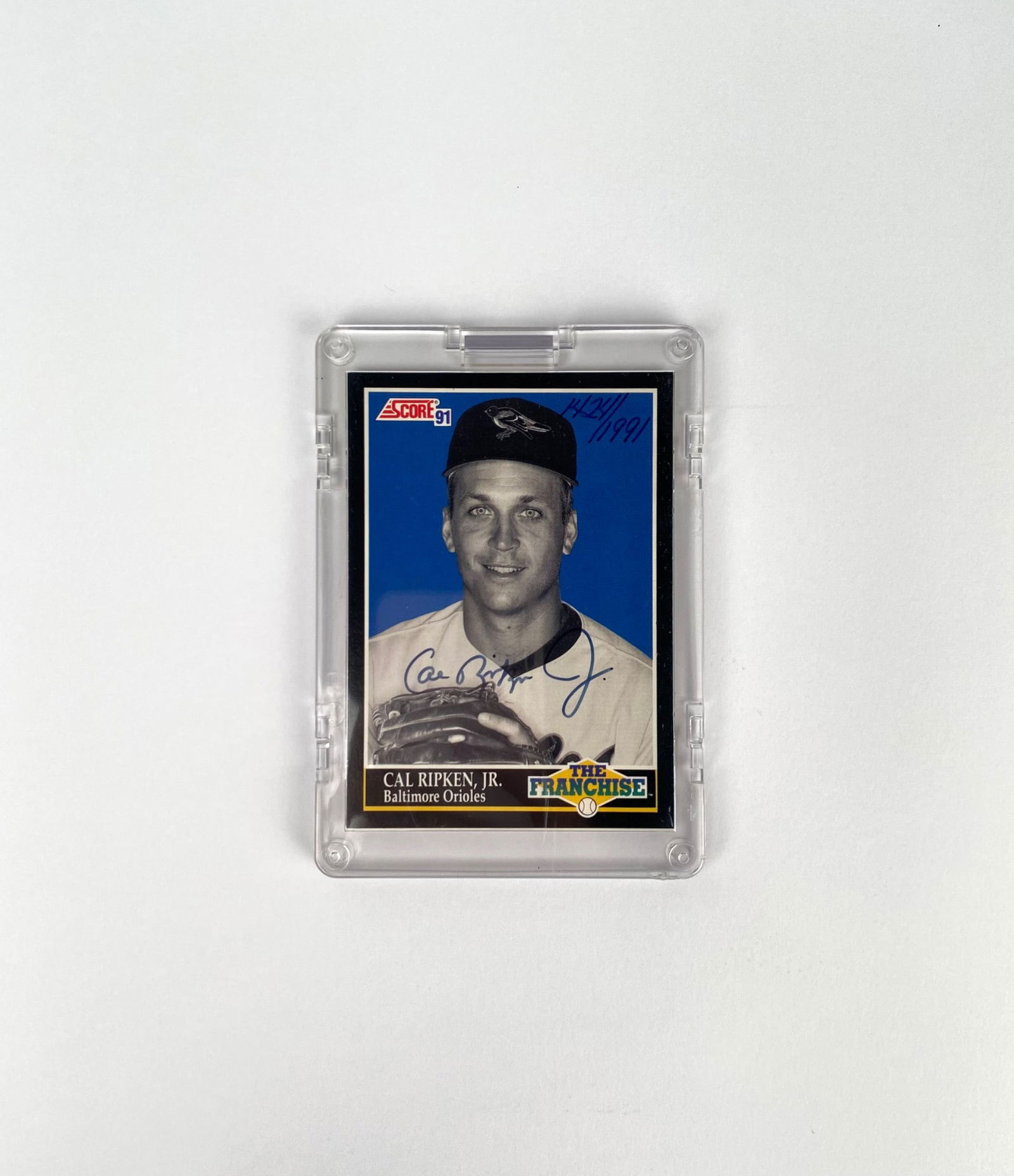 1991 Score The Franchise Cal Ripken Jr. Autographed Baseball Card (1 of 5)