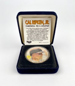 2001 Colorized U.S. Silver Eagle Dollar Honoring Cal Ripken Jr.