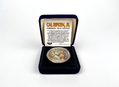 2001 Colorized U.S. Silver Eagle Dollar, Cal Ripken Jr. Commemorative