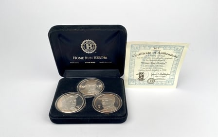 Home Run Heroes Silver Coin Collection with COA