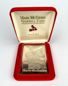 Mark McGwire Half-Pound Silver Baseball Card Proof
