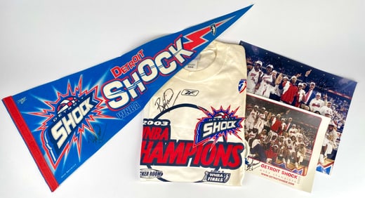 Detroit Shock 2003 WNBA Champions Memorabilia with Autographs