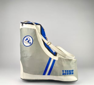 Detroit Lions Boot-Shaped Bag Signed by Barry Sanders