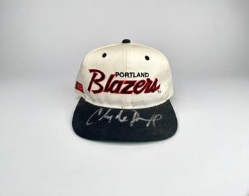 Portland Trail Blazers Hat Signed by Clyde Drexler
