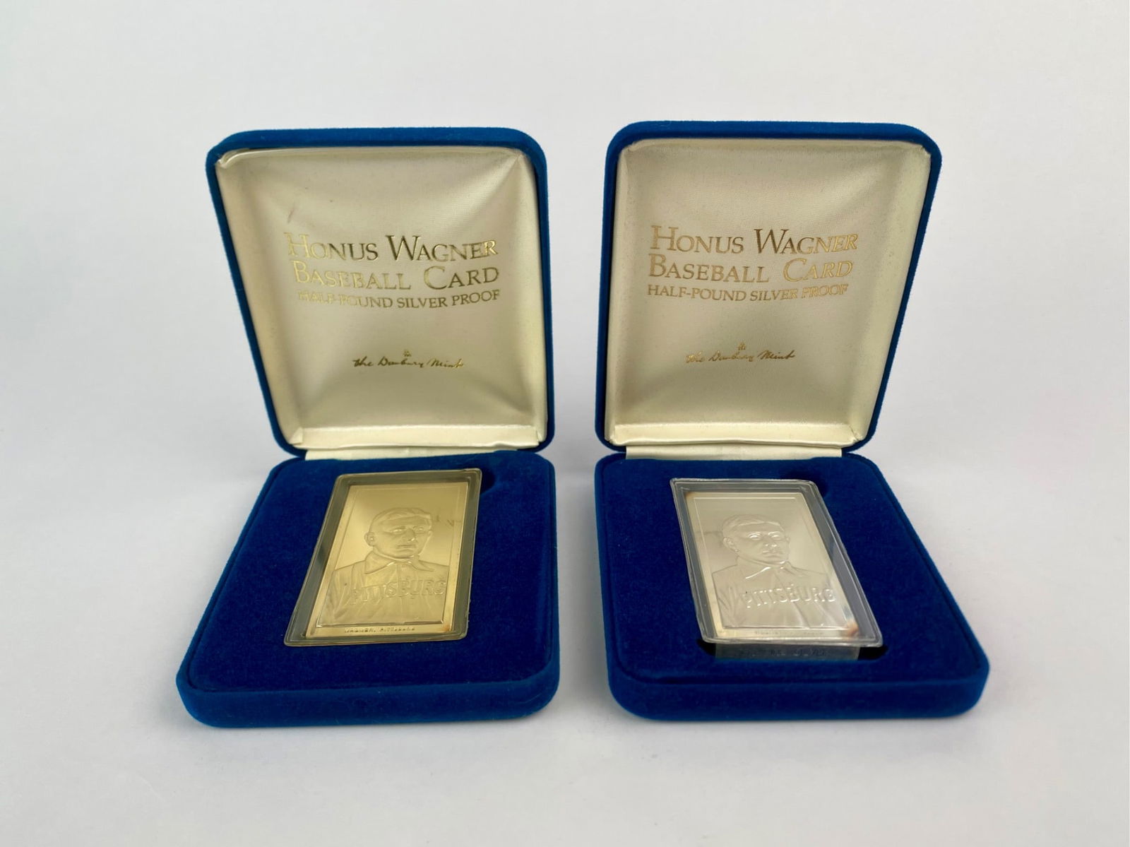 Honus Wagner Half-Pound Silver Proof Card Set by Danbury Mint (1 of 12)