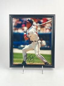 Framed Chipper Jones Signed Atlanta Braves Photo
