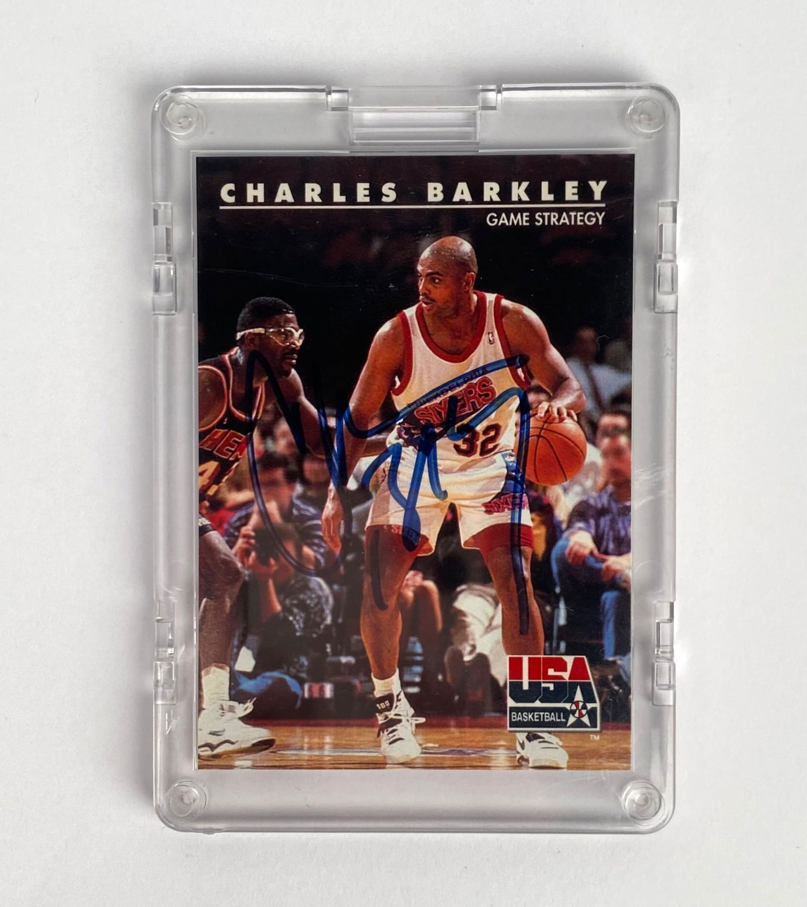 1992 Skybox Charles Barkley Game Strategy Signed Basketball Card (1 of 3)