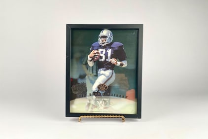 Framed Tim Brown 97 Leaf Autographed Raiders Football Photograph