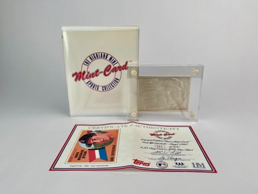 Carl Yastrzemski 1960 Topps Rookie Silver Mint-Card (COA)