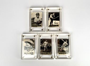 1993 Spectrum 24K Gold Signature Card Set of 5 Baseball Players