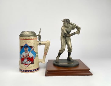 Stan Musial Autographed Sculpture and Limited Edition Stein