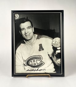 Bernie Boom Boom Geoffrion Signed Photograph
