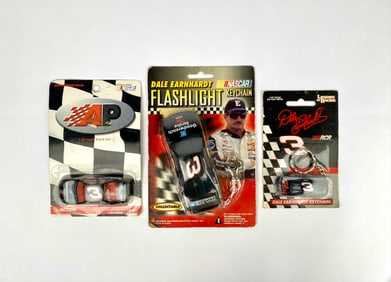 Dale Earnhardt NASCAR Keychains and Die-Cast Cars (3 Items)