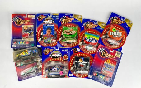10 NASCAR Winner’s Circle Die-Cast Cars in Original Packaging