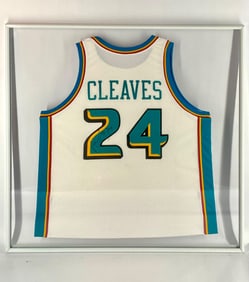 Mateen Cleaves Signed Detroit Pistons Framed Jersey