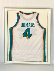 Joe Dumars Signed Detroit Pistons Framed Jersey