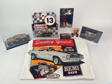 Smokey Yunick Camaro & Memorabilia Collection with T-Shirt and Die-Cast Models with original boxes