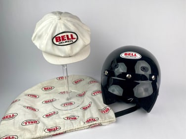 Bell Helmets Vintage Racing Helmet, Cap and Carrying Bag Set