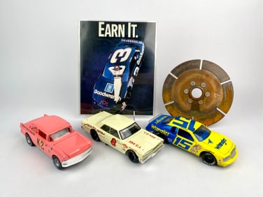 Dale Earnhardt NASCAR Memorabilia Set with RCR Clutch Plate and Die-Cast Cars