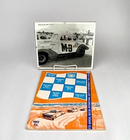 1958 Official NASCAR Program and Herb Thomas Photo