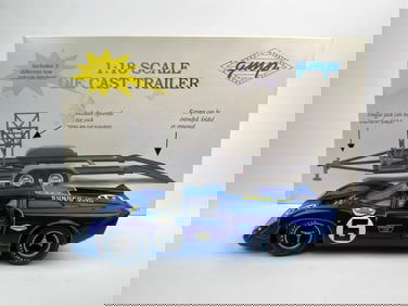 GMP 1:18 Scale Sunoco Lola T70 Die-Cast Car with GMP Die-Cast Trailer and original boxes