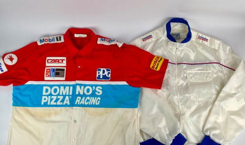 1990 Arie Luyendyk Dominos Pizza Racing CART Shirt & Purolator Racing Jacket