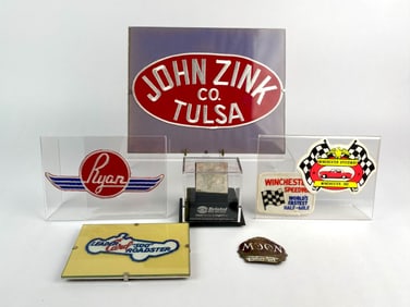 Collection of Vintage Racing Memorabilia John Zink, Leader Card, Moon Motor Car & Bristol
