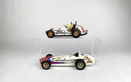 Pair of A.J. Foyt #1 IndyCar Die-Cast Models 1 box and COA