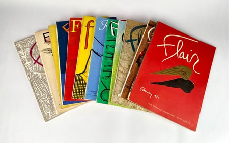 Set of 12 Flair Magazines, 1950-1951