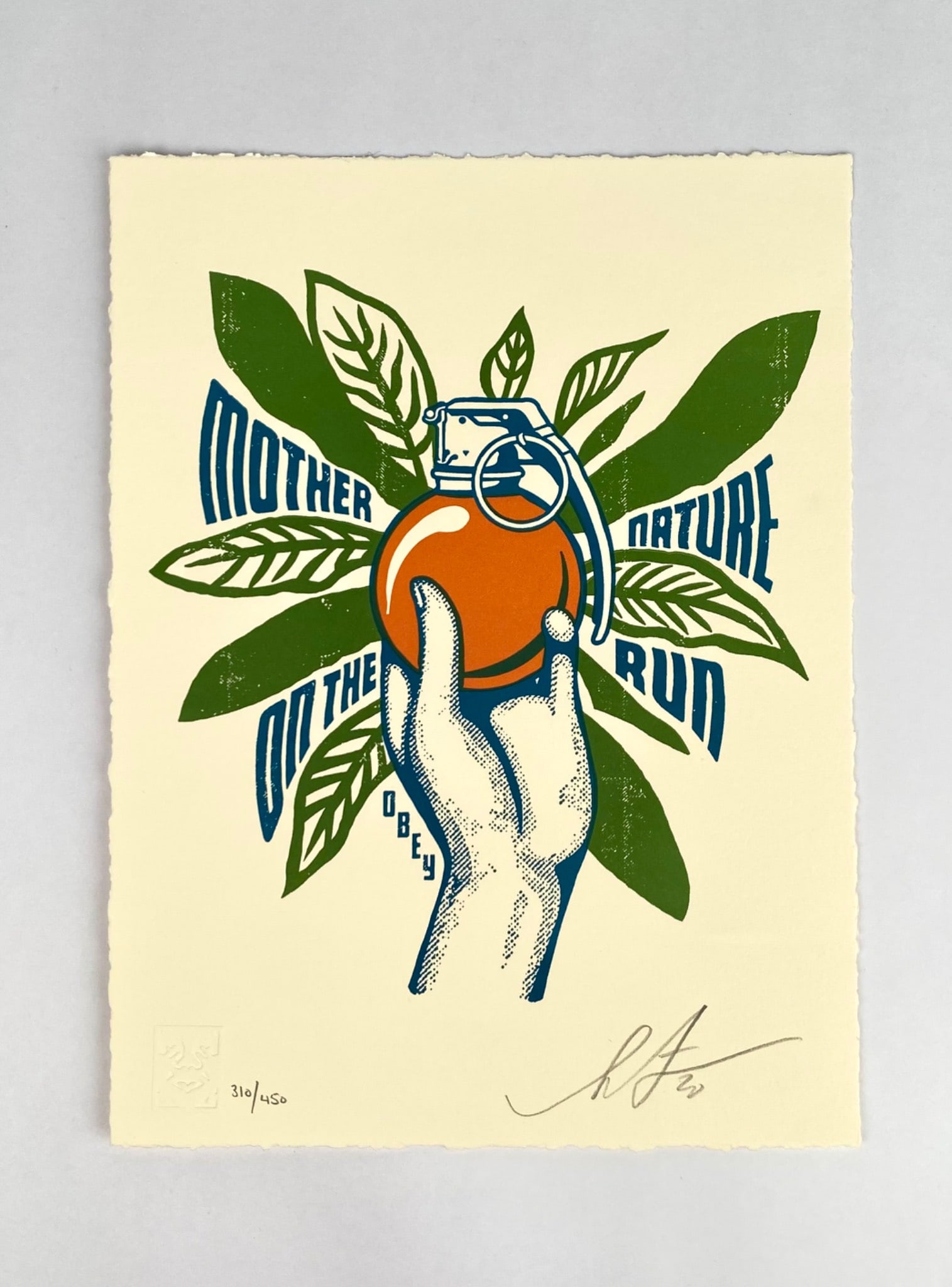 Shepard Fairey ‘Mother Nature On The Run’ Signed Screen Print, 310/450 (1 of 9)