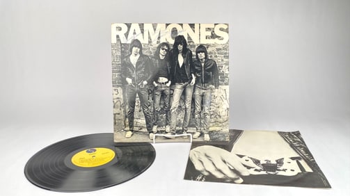Ramones Debut Album Signed by all Four Original Memembers
