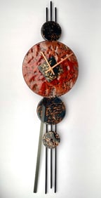 Mark Hines “Dotty Clock" Modernist Sculptural Wall Clock