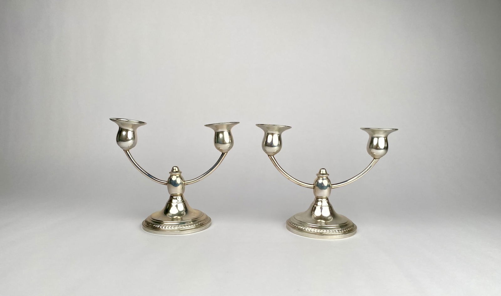 Sterling Silver Weighted Two-Arm Candelabras (1 of 7)