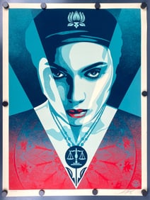 Shepard Fairey “Justice Woman" Signed Limited Edition Screenprint, 2021