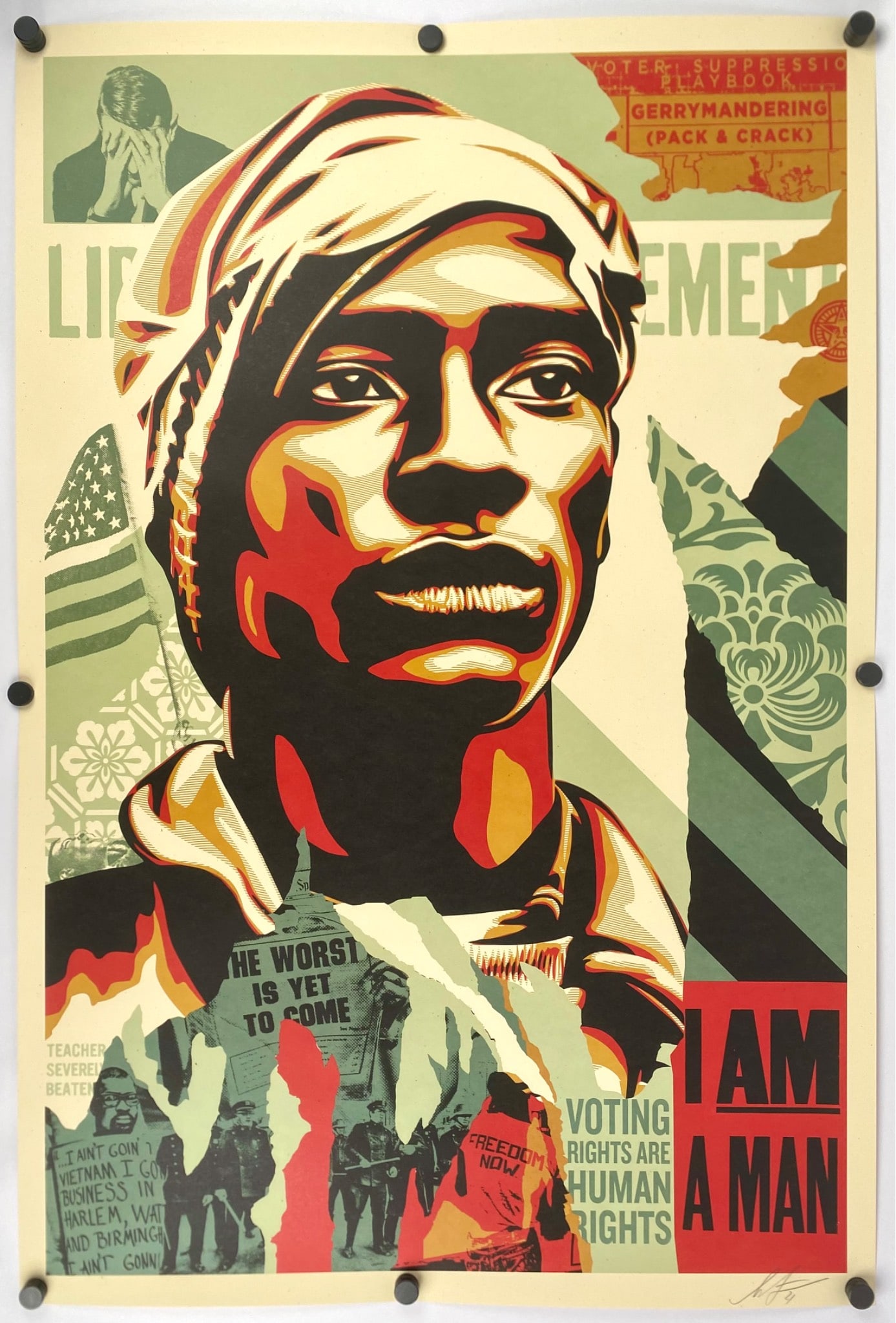 Shepard Fairey “Voting Rights Are Human Rights" Signed Poster, 2021 (1 of 7)