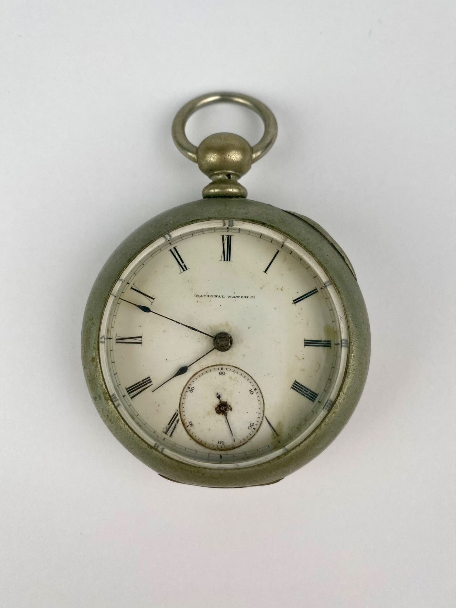 Antique National Watch Co. Pocket Watch with Roman Numeral Dial (1 of 8)