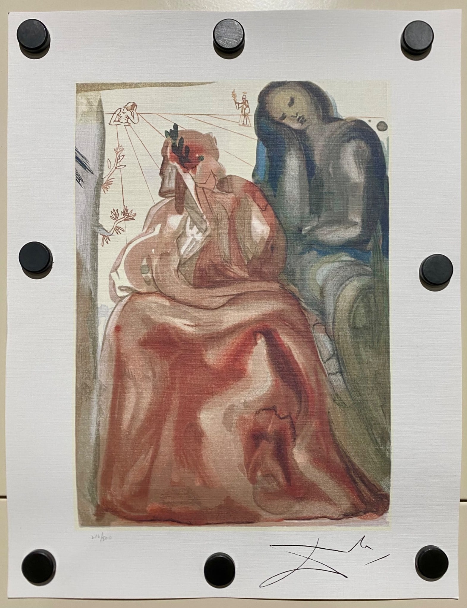 After Salvador Dali Limited Edition Lithograph, ‘Dante Recolectivo’, Divine Comedy Series No. (1 of 8)