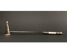 Antique Sterling Silver Candle Snuffer with Mother of Pearl Handle