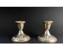 Pair of Gorham Sterling Silver Weighted Candlesticks Pattern 667