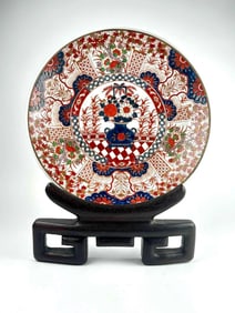 Large Imari Charger with Wooden Stand (Meiji period, 1868–1912)