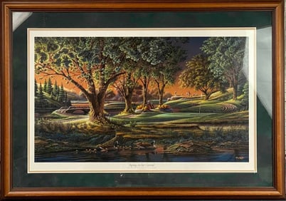 Terry Redlin Framed Print ‘Spring on the Greens’, 2001, With COA